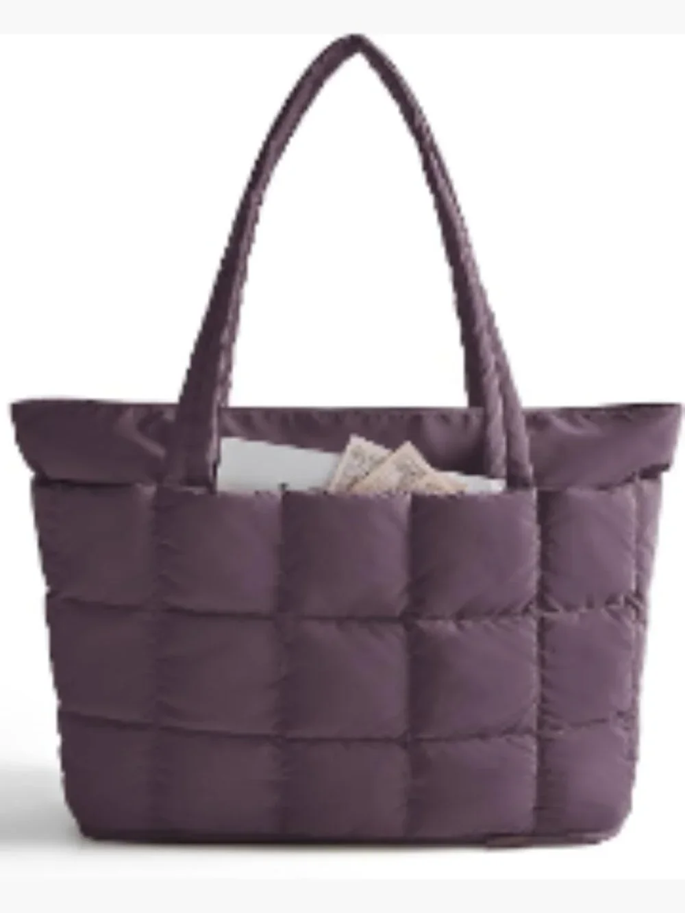 Expandable Puffer Tote Bag Women Work Travel Gym Laptop